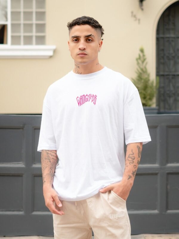 Polo Blanco Gangster | Hombre