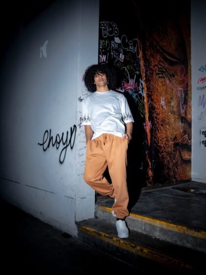 Polo Blanco Manga Fuego | Hombre