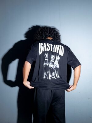 Polo Negro Oversize Bastard | hombre - Imagen 3