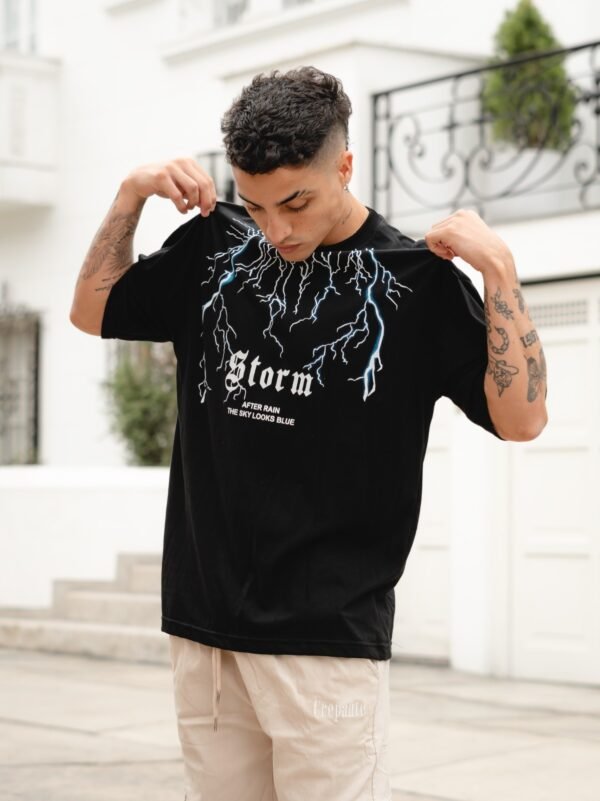 Polo Oversize Storm Negro - Imagen 2