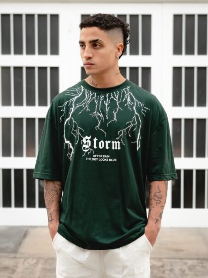Polo Verde Storm Oversize | Hombre