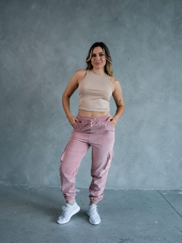 Jogger Palo Rosa Corduroy para Mujer
