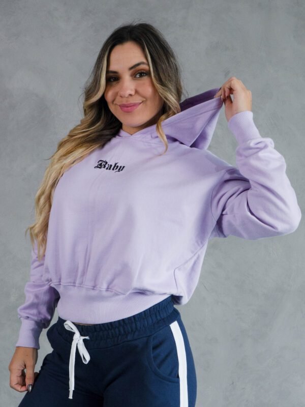 Polera Baby Lila crop para Mujer