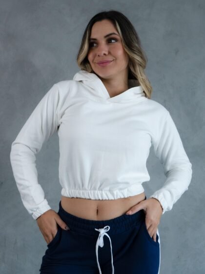 Polera Blanco Mini Crop | Mujer