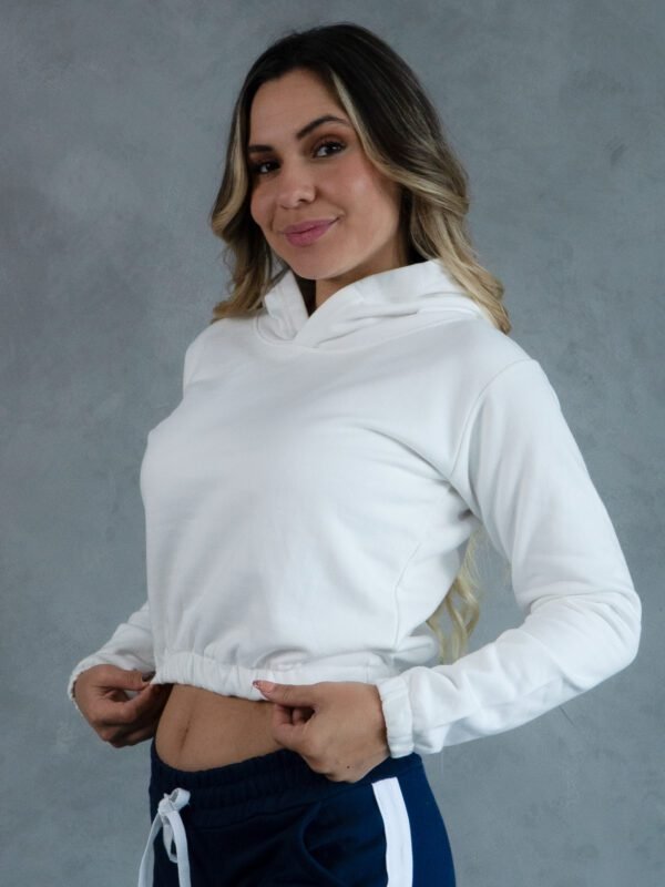 Polera Blanco Mini Crop para Mujer