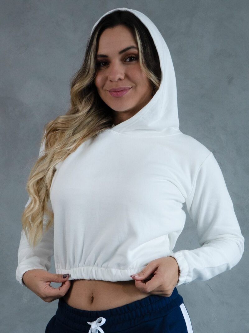 Polera Blanco Mini Crop | Mujer - Imagen 3