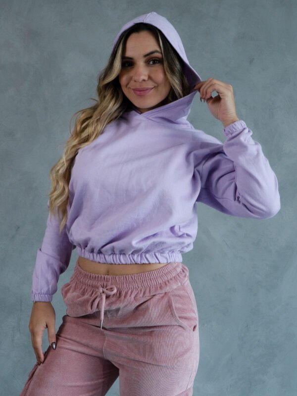 Polera Lila Mini Crop para Mujer