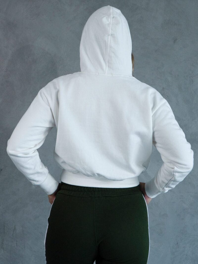 Polera Mariposa Blanco Crop | Mujer - Imagen 4