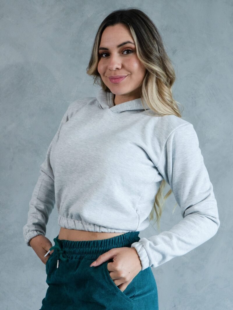Polera Melange Mini Crop | Mujer - Imagen 2