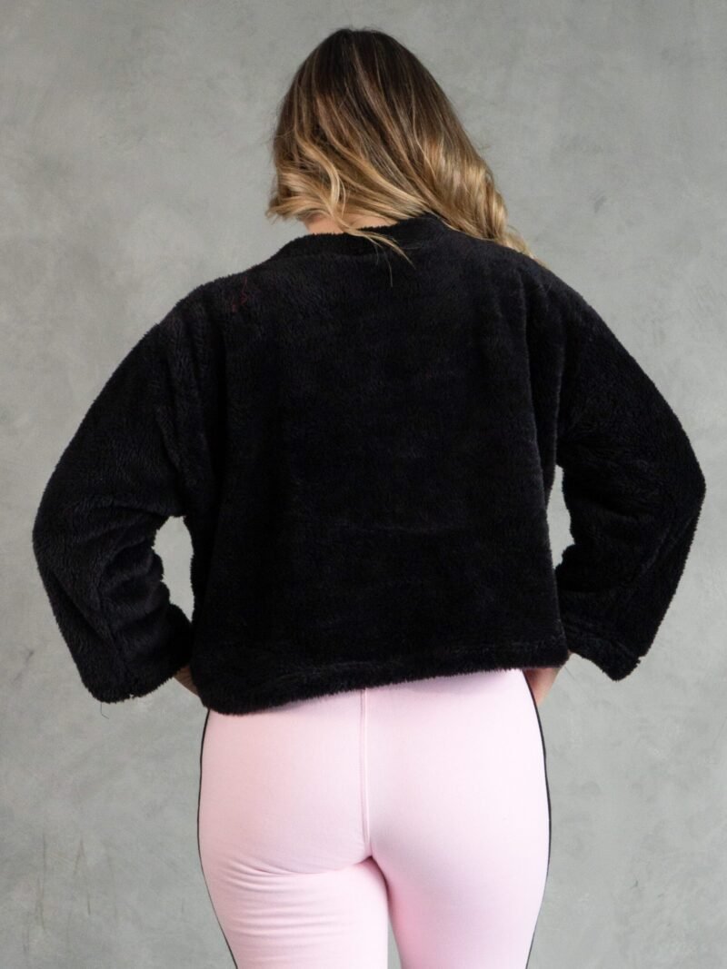 Polera Negro Peluche | Mujer - Imagen 3