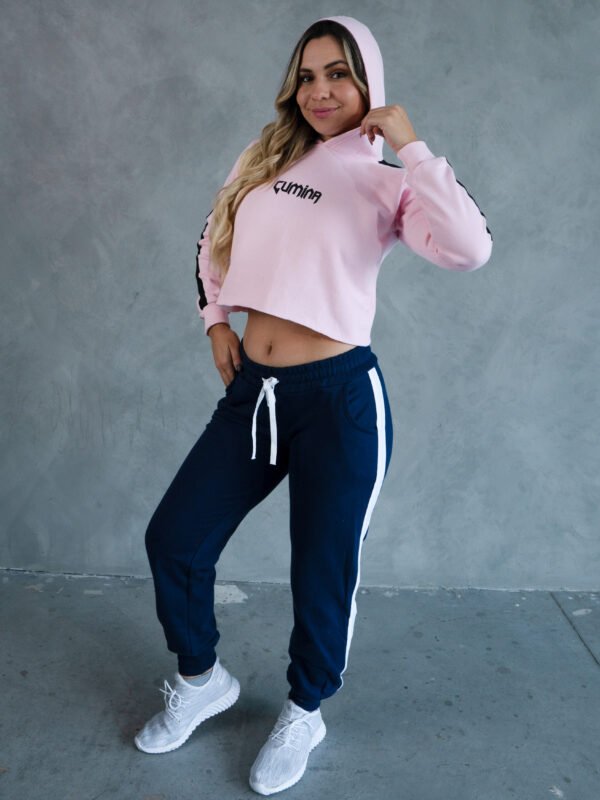 Polera Rosado Outffit Crop para Mujer