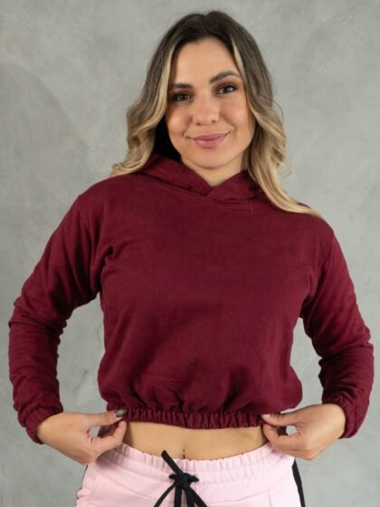 Polera Vino Mini Crop | Mujer