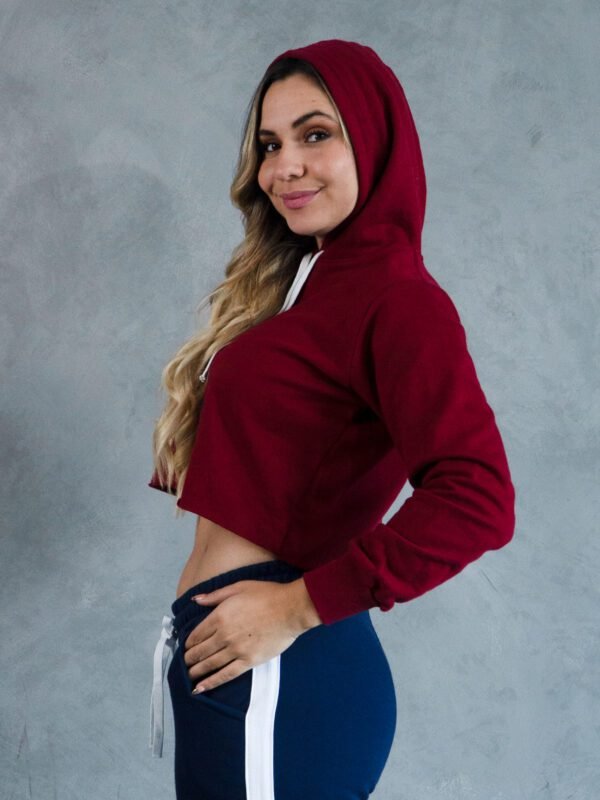Polera Vino Outffit Crop para  Mujer