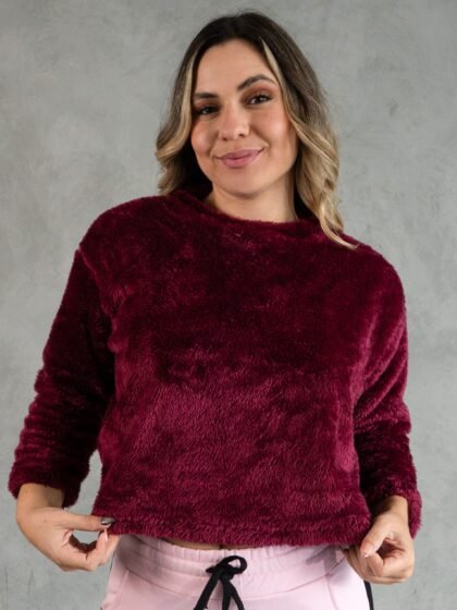 Polera Vino Peluche | Mujer