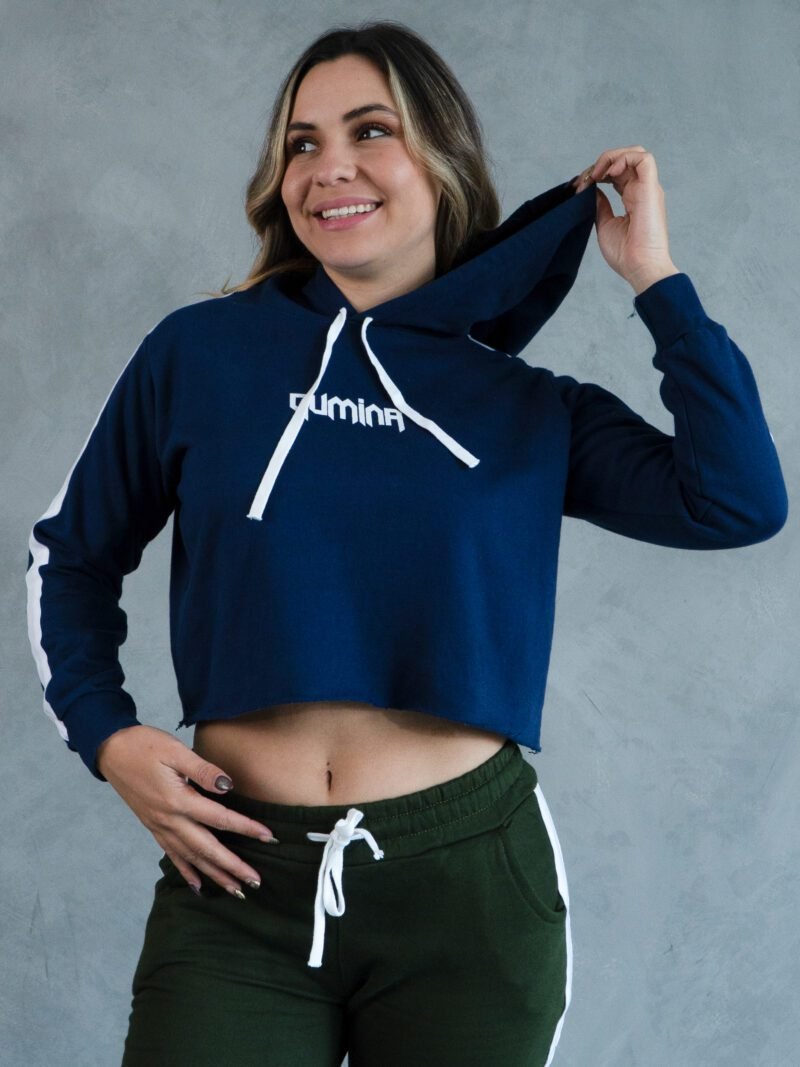 Polera Azul Outffit Crop |  Mujer - Imagen 3