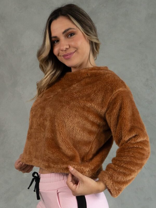 Polera Camell Peluche para  Mujer