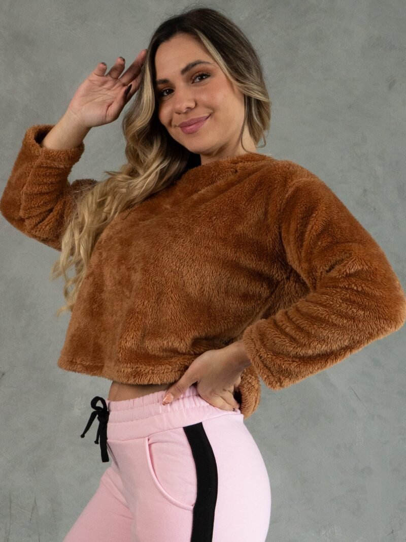Polera Camell Peluche | Mujer - Imagen 3