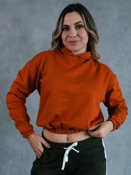 Polera Ladrillo Mini Crop | Mujer