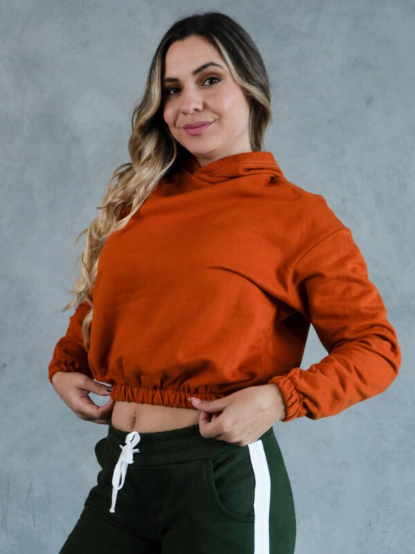 Polera Ladrillo Mini Crop para mujer