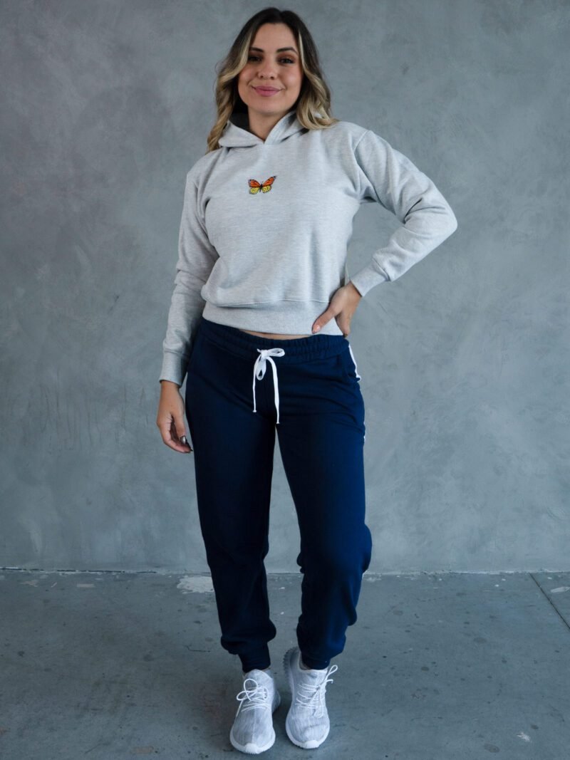Polera Mariposa Melange Crop | Mujer - Imagen 4