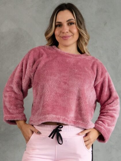 Polera Rosado Peluche | Mujer