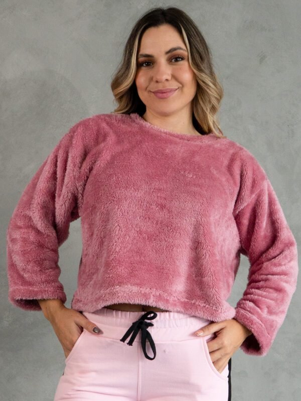 Polera Rosado Peluche para Mujer
