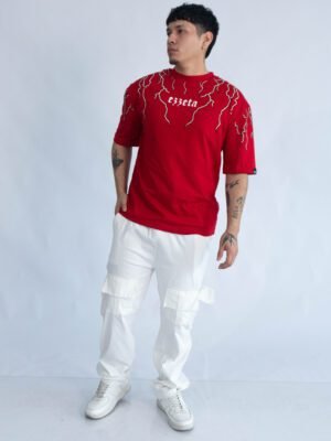 Jogger perla oversize para hombre con bolsillos cargo, estilo urbano