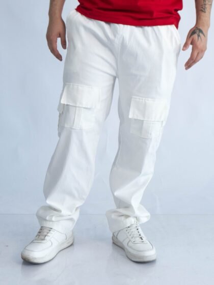 Jogger perla oversize para hombre con bolsillos cargo, estilo urbano