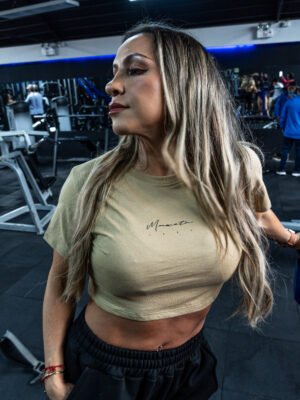 Crop Beige Gym Rat | Mujer - Imagen 2