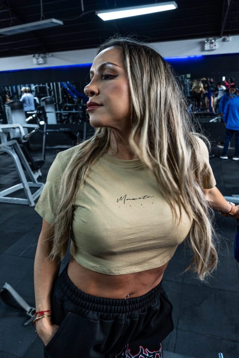 Crop Beige Gym Rat | Mujer - Imagen 2