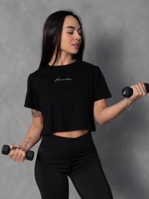 Crop Negro Womens Gym Rat | Mujer - Imagen 2