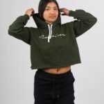 Polera Verde Militar Outffit Crop |  Mujer