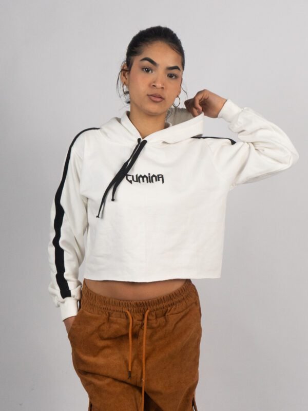Polera Blanco Outffit Crop |  Mujer