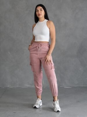 Jogger Palo Rosa Corduroy | Mujer