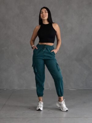 Jogger Verde Botella Corduroy | Mujer