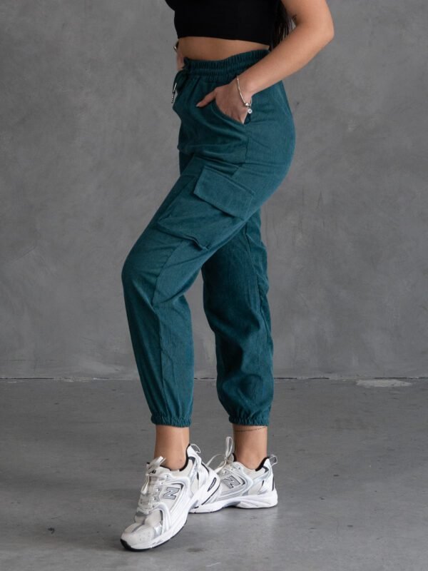 Jogger Verde Botella Corduroy | Mujer