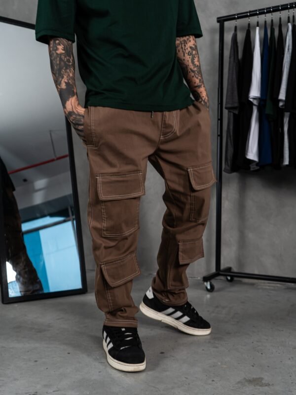 Jogger Marron Drip Cargo para Hombre