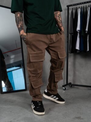 Jogger Marron Drip Cargo para Hombre