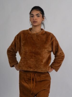 Polera Camell Peluche | Mujer