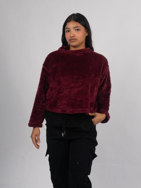 Polera Vino Peluche | Mujer