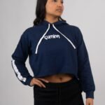 Polera Azul Outffit Crop   Mujer