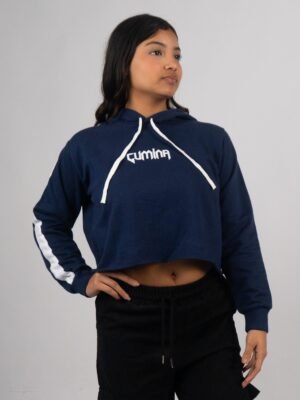 Polera Azul Outffit Crop   Mujer
