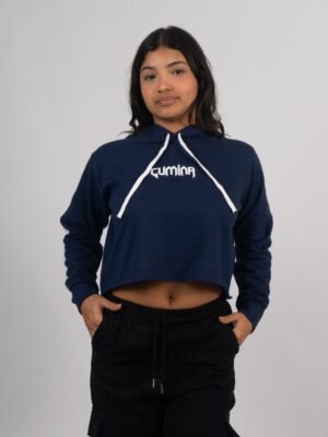 Polera Azul Outffit Crop |  Mujer