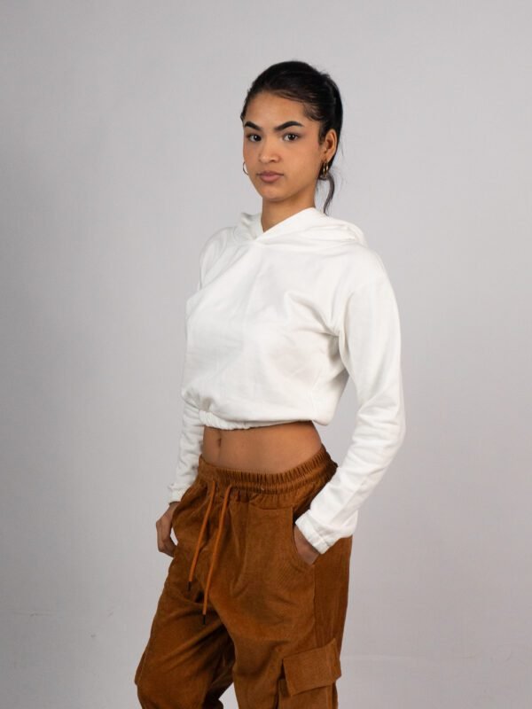 Polera Blanco Mini Crop para Mujer
