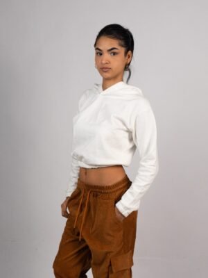 Polera Blanco Mini Crop para Mujer