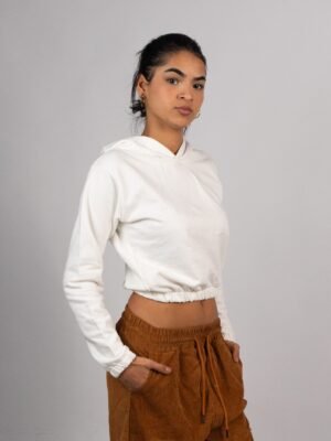 Polera Blanco Mini Crop para Mujer
