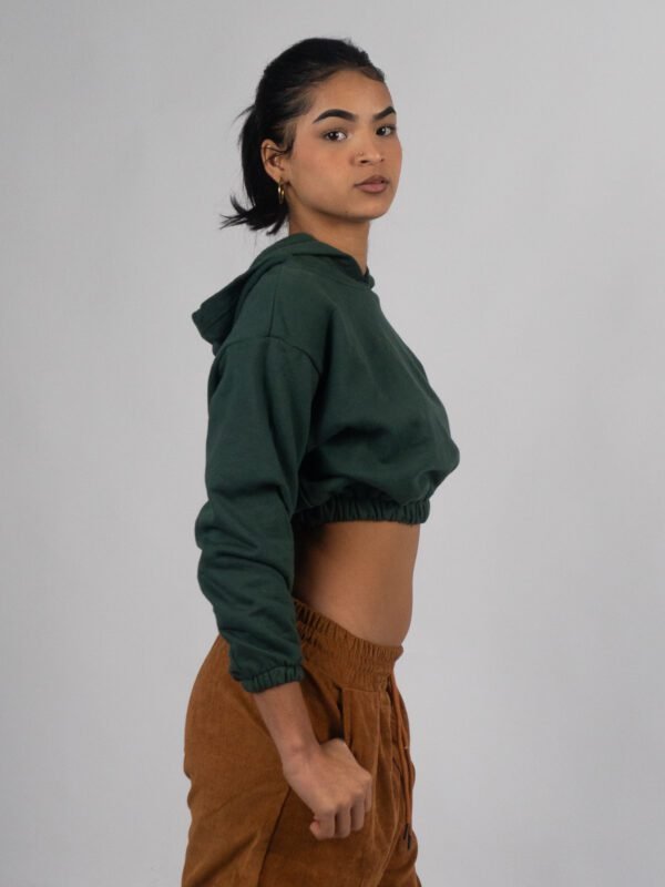 Polera Cemento Mini Crop para Mujer