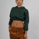 Polera Cemento Mini Crop para Mujer
