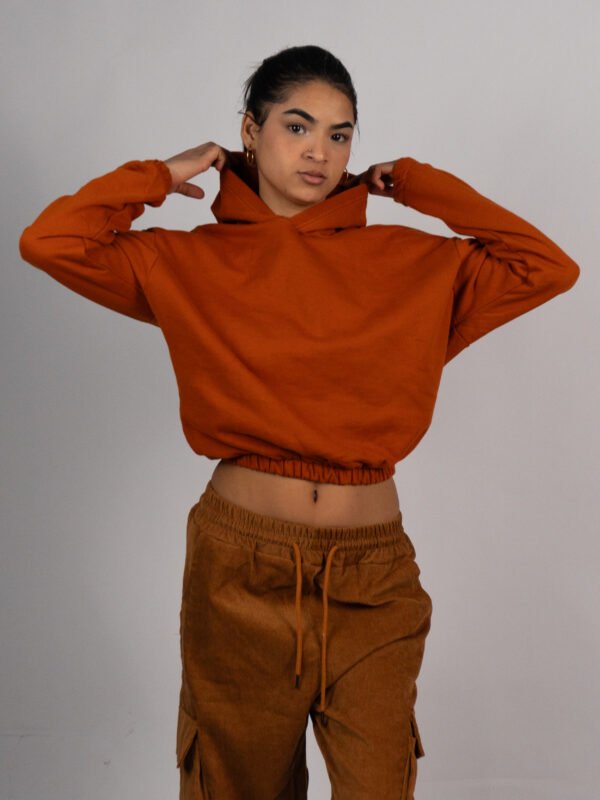 Polera Ladrillo Mini Crop para Mujer