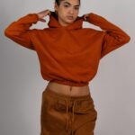 Polera Ladrillo Mini Crop para Mujer